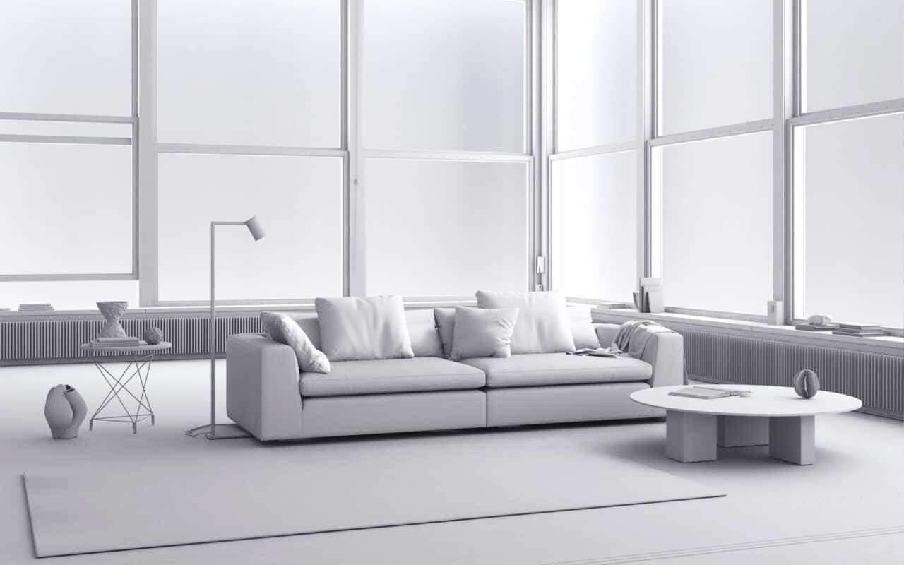 Lounge Render — Interior visualisation & lighting design