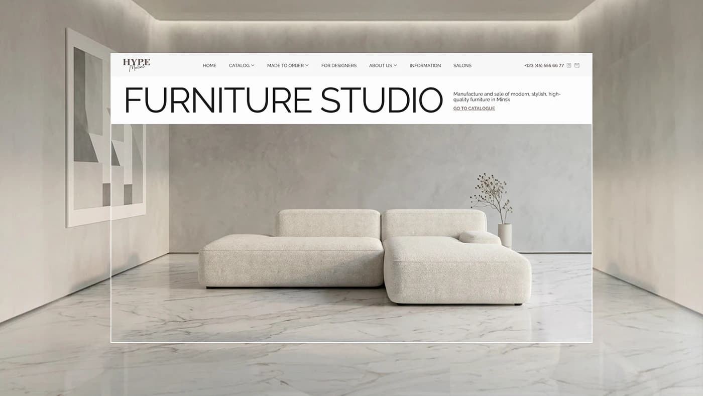 Hype Mebel — E-commerce & brand experience website